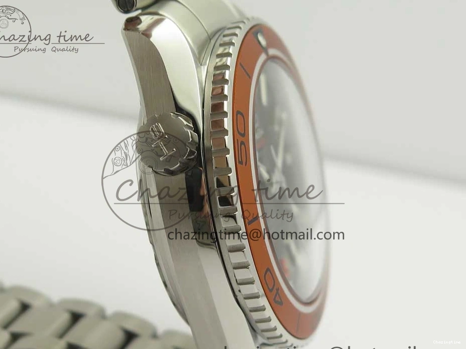 0128 Tailored Planet Ocean Professional Orange Bezel 45.5mm 1:1 VSF Best Edition on SS Bracelet A8500 Super Clone (2 Straps) 7950